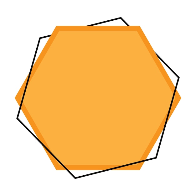 Orange hexagon shapes