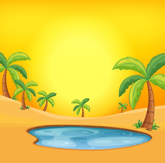 Orange hot desert background