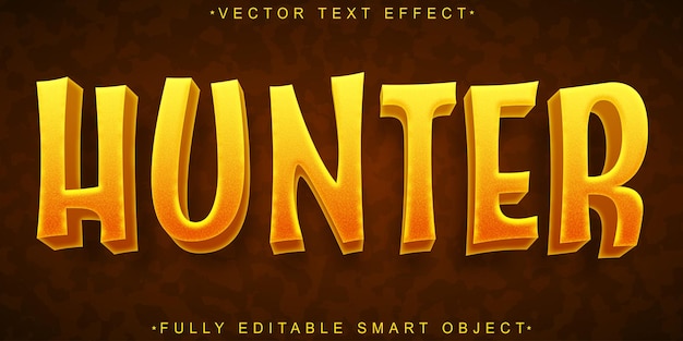 Orange Hunter Vector Volledig bewerkbaar Smart Object Text Effect
