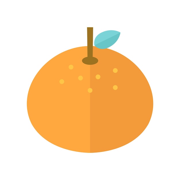 Orange icon in flat color style