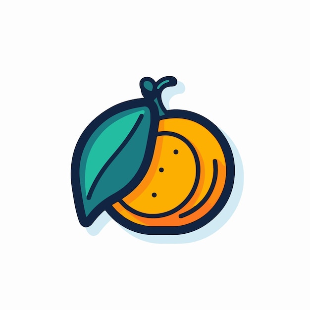 Orange icon with a leaf on it