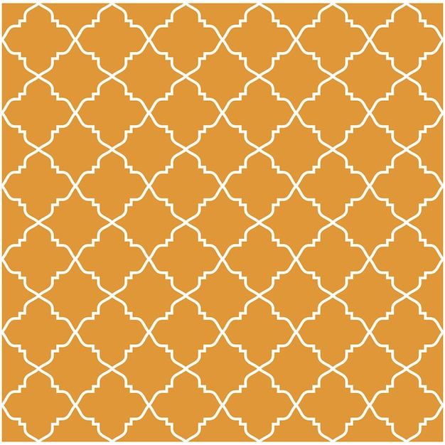 Orange islamic arabic pattern