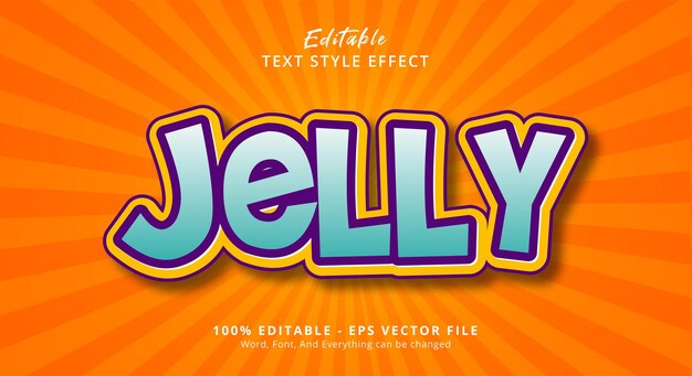 Effetto di testo modificabile con testo orange jelly