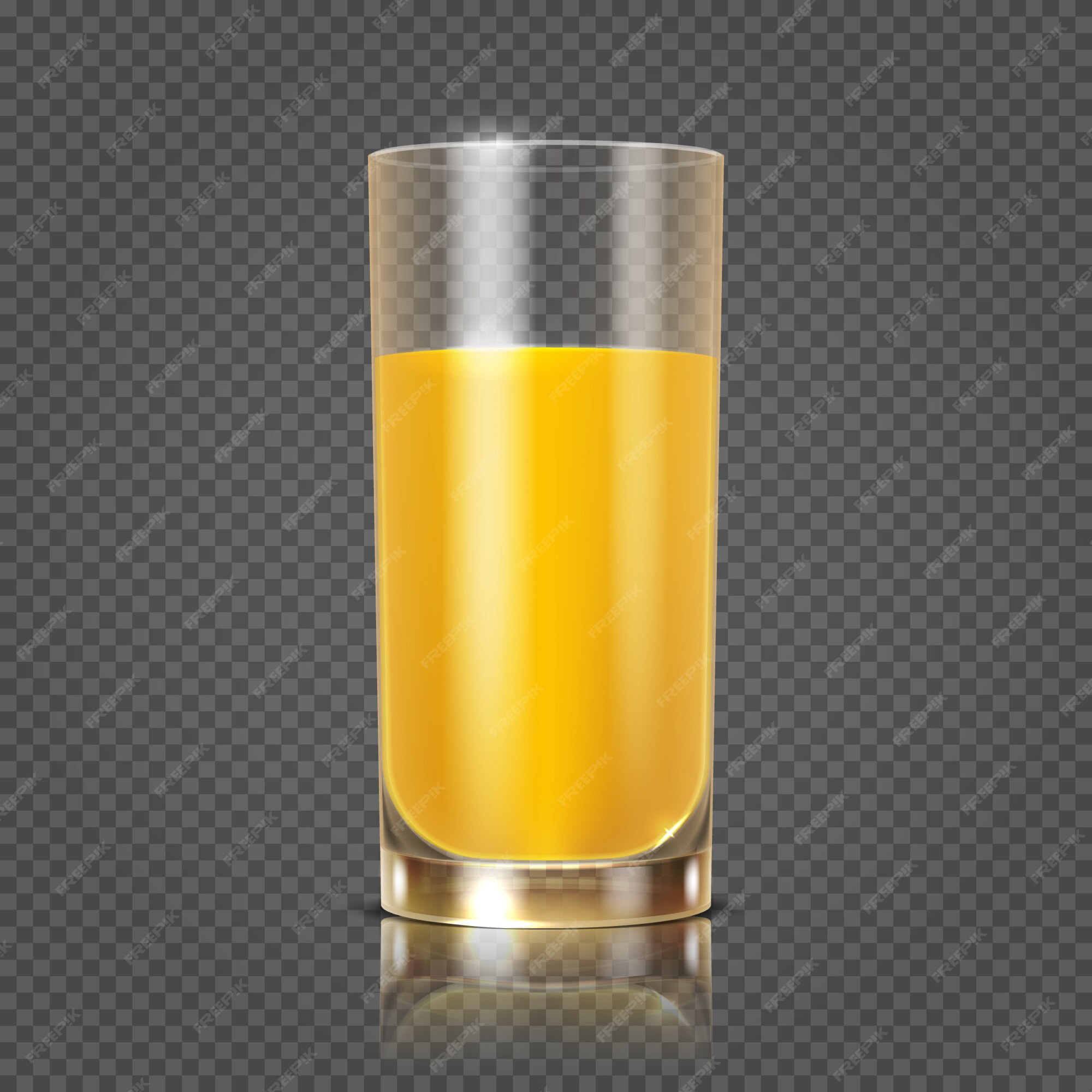Premium Vector | Orange juice in glass