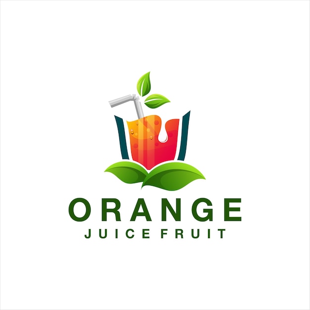 orange Juice  gradient logo design