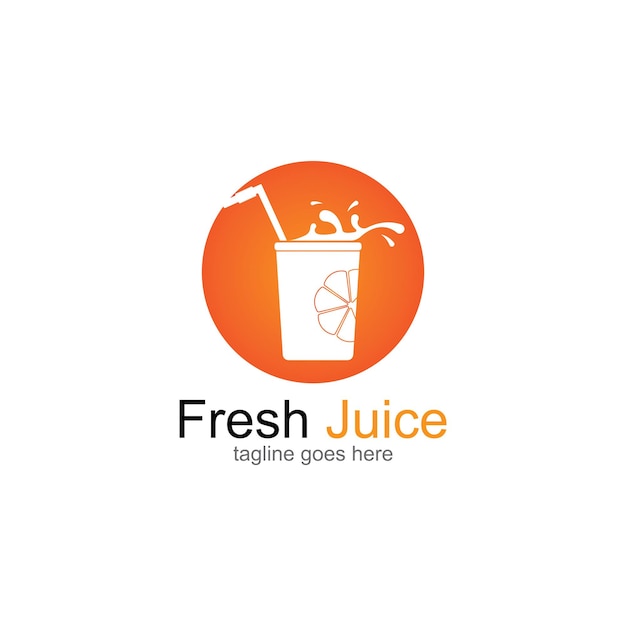 Orange juice logo icon vector template