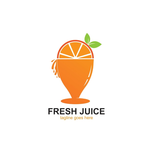 Vector orange juice logo icon vector