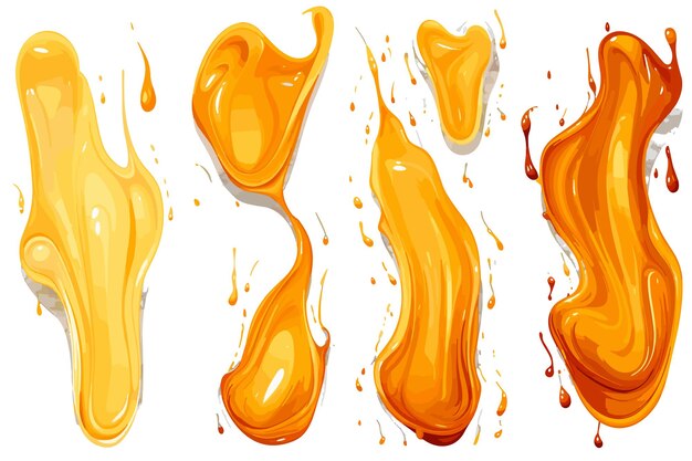 Orange juice splash isolated on white background vector art illustration