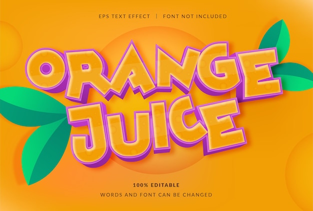 Orange Juice Text Effect