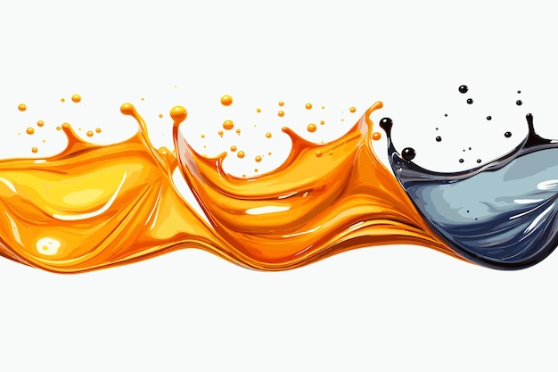 Orange juicy sweet white splashing and vector on white background