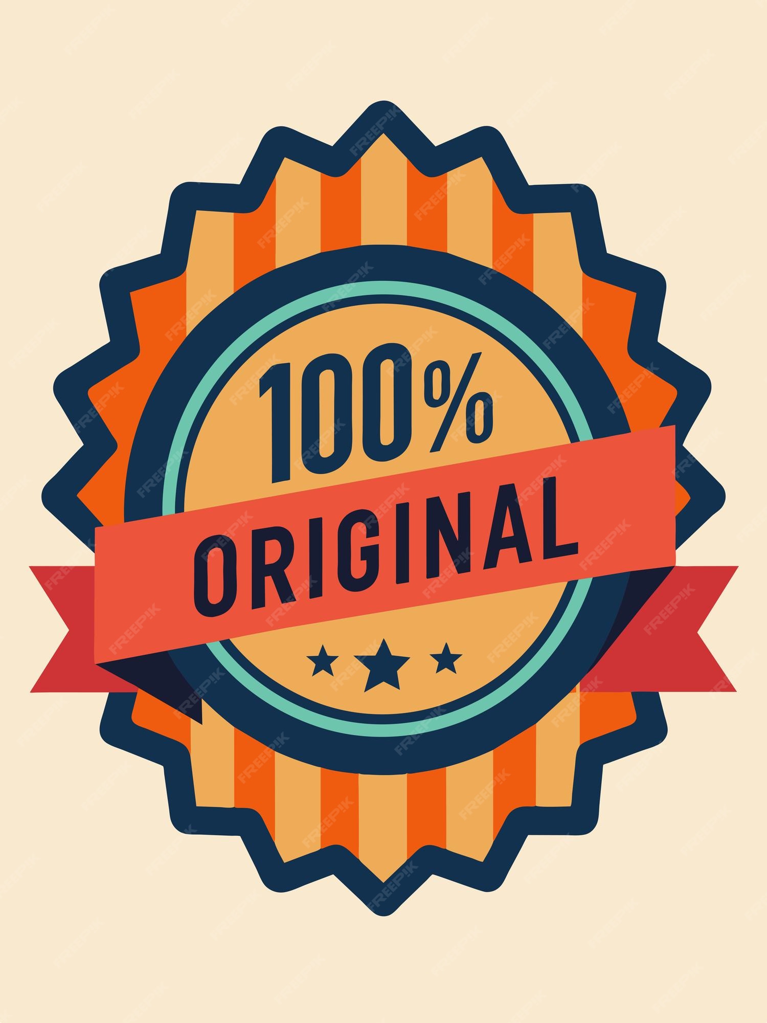 An orange label that says original original | Premium AI-generated vector
