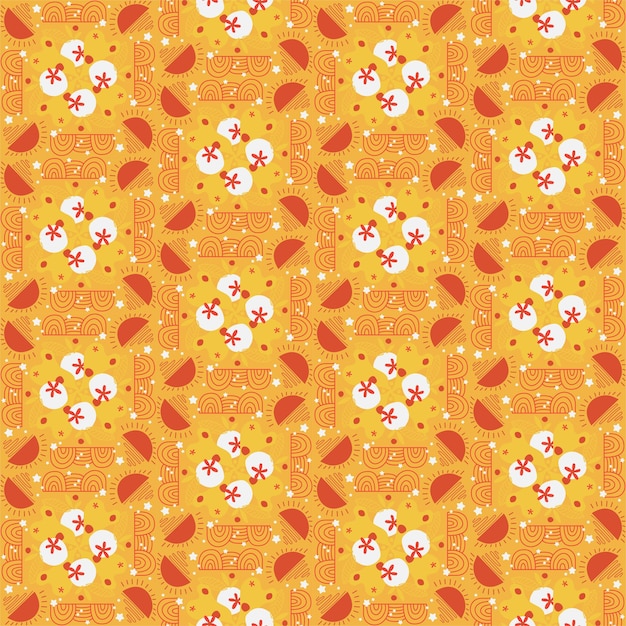 Foglie arancioni seamless pattern sfondo giardino natura pianta art