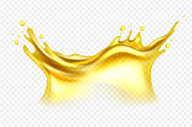 orange lemon juice or oil splashes liquid yellow drink streams with drops vector realistic liquid