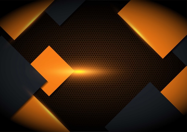 Оранжевый свет на геометрическом фоне