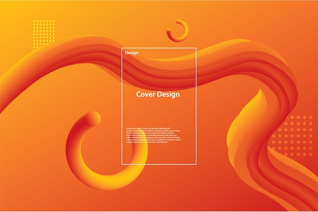 orange liquid background vector illustration