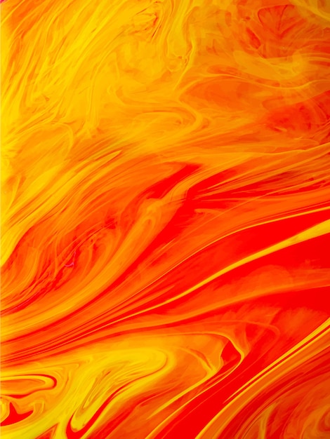 Vector orange liquid paint gradient with lines design