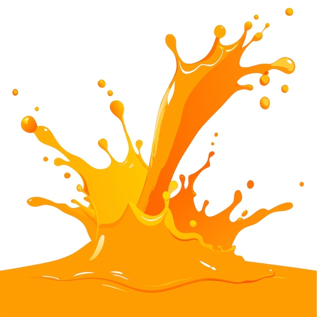 orange liquid vector