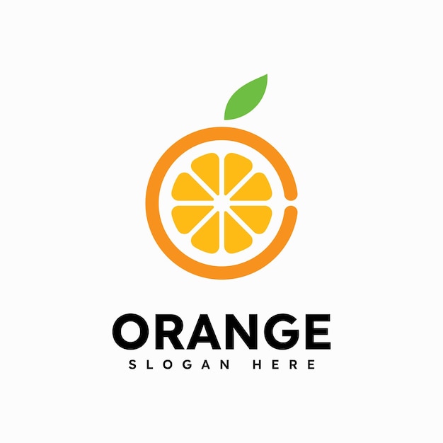 Orange logo design symbol Vector illustration