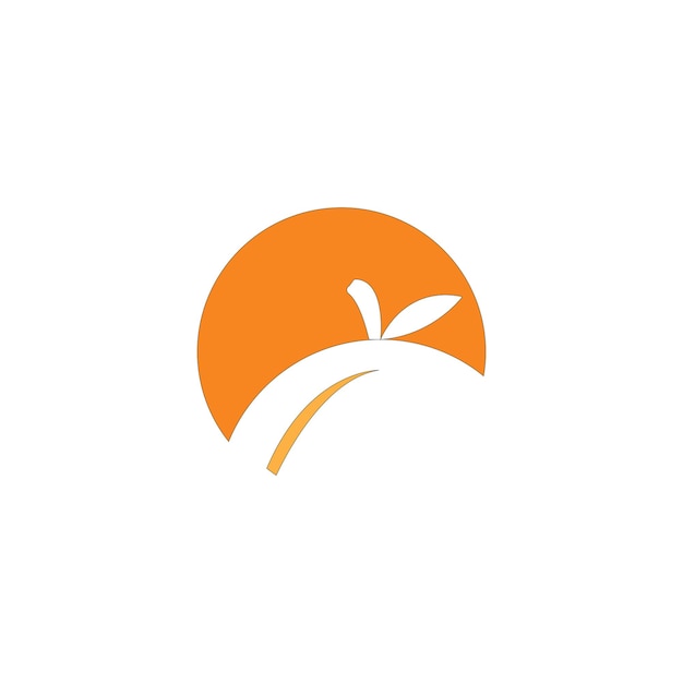 Orange logo design Vector illustration