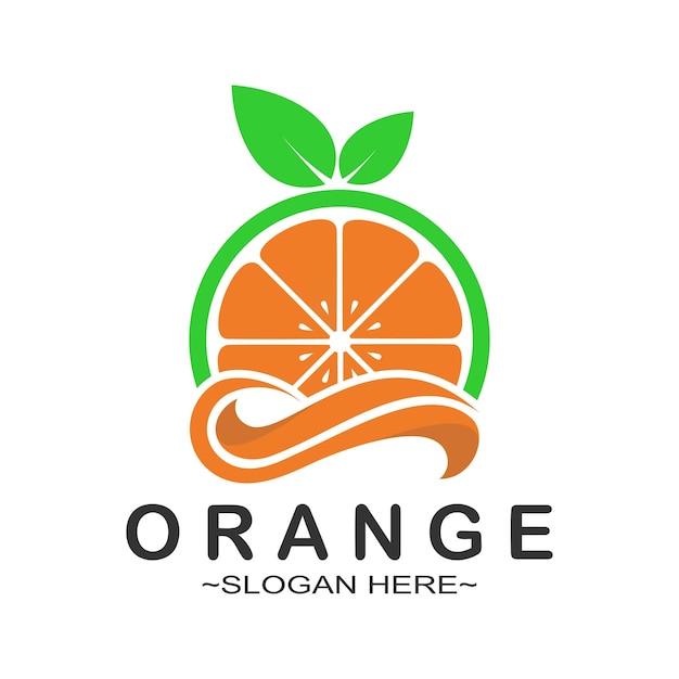 Vector orange logo design with new idea concept vector