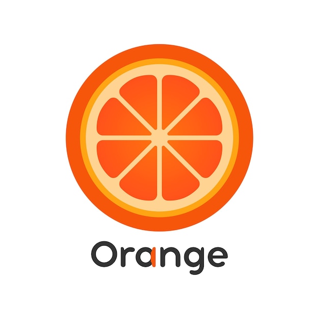 Logo file vettoriale frutta arancione logo design