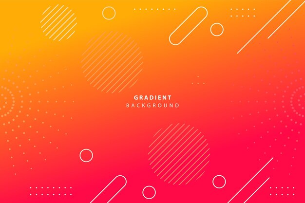 Orange magenta gradient geometric abstract background