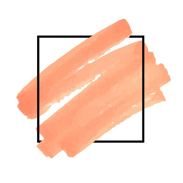 Vector orange marker spot in a black square frame