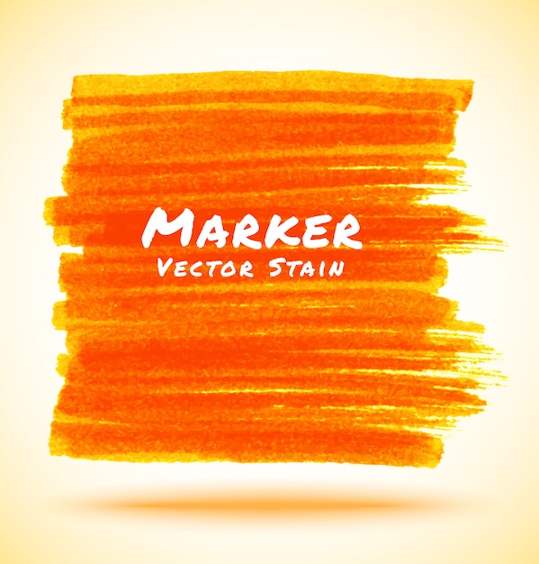 Vettore orange marker stain, illustrazione