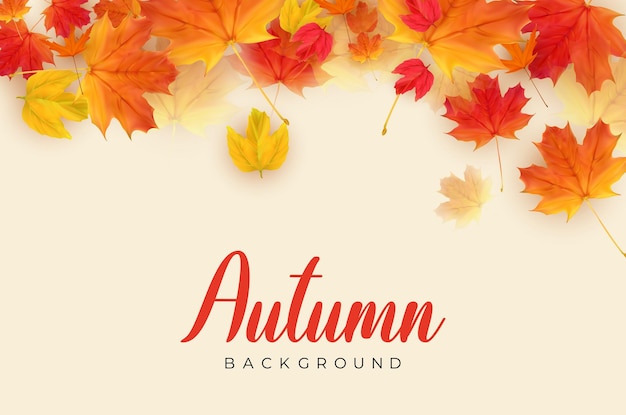 Orange Natural Autumn Background Vector Illustration