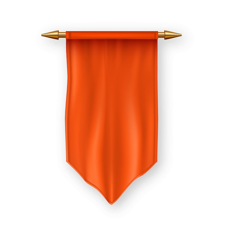 Vector orange pennat flag