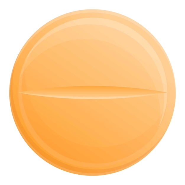 Vector orange pill icon cartoon of orange pill vector icon for web design isolated on white background