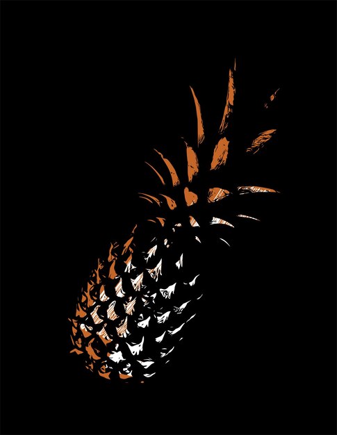 Orange pineapple conceptual artwork