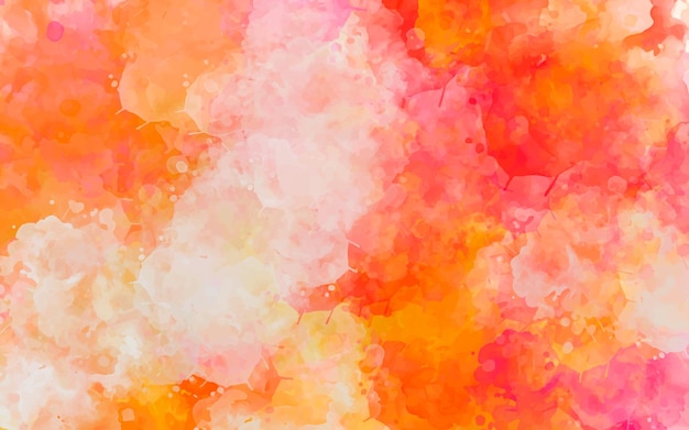 Orange and pink watercolor background with a white background