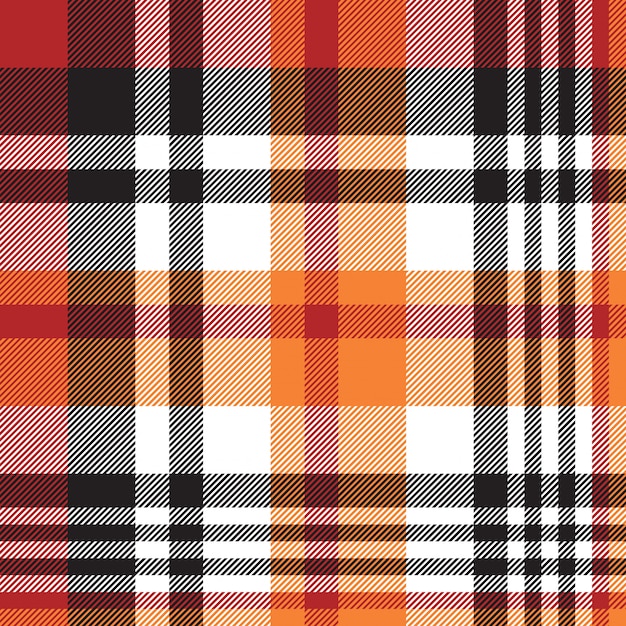 Orange plaid seamless fabric texture