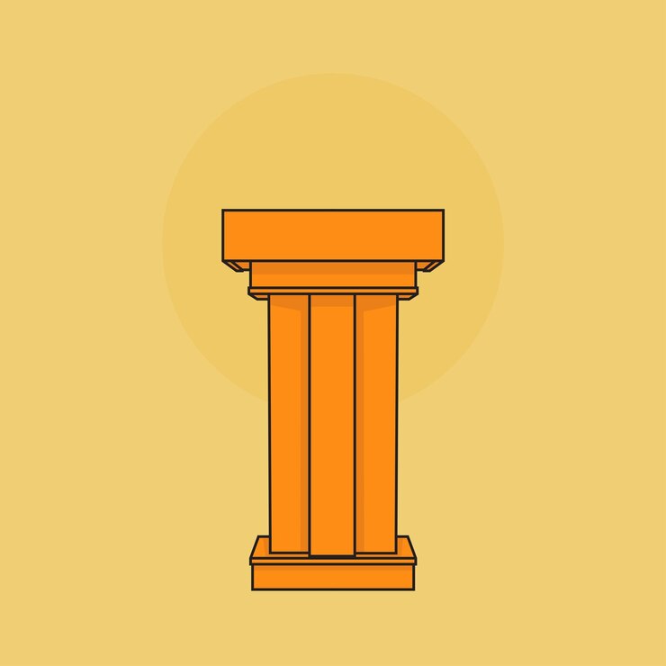 Vector orange podium