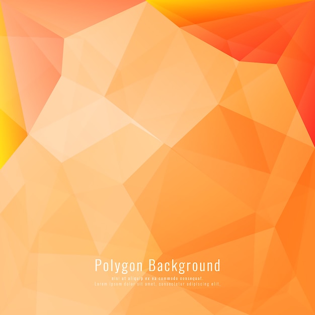 Vector orange polygonal background