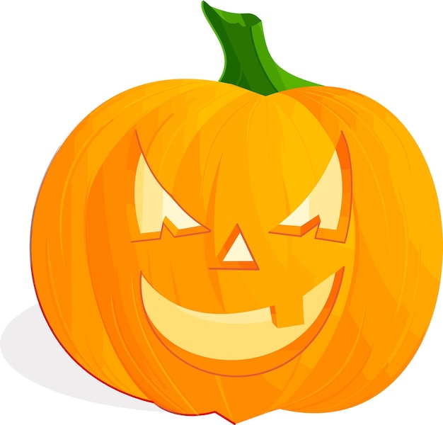 Оранжевая векторная иллюстрация тыквы осень или день благодарения икона тыквы или растительная графика изолирована