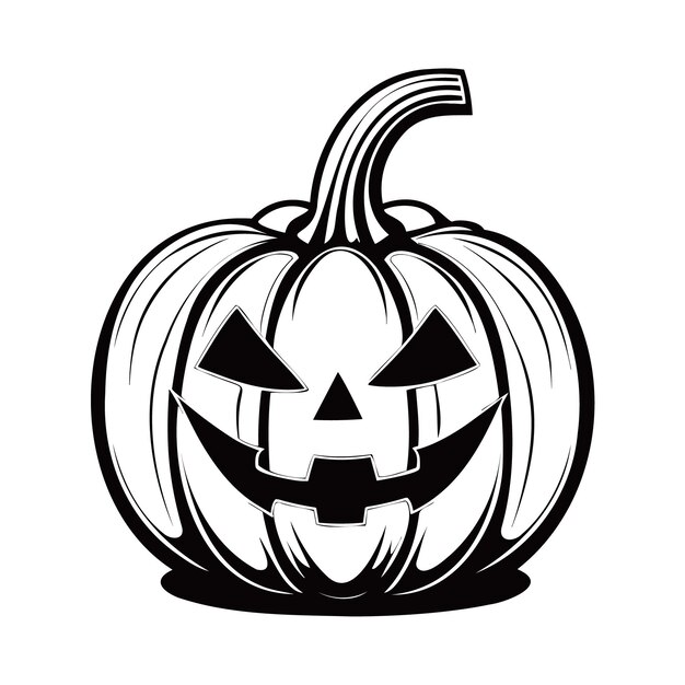 Vector orange pumpkin with smile for your design for the holiday halloween