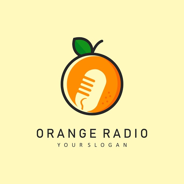 Orange Radio Simple and Modern Logo