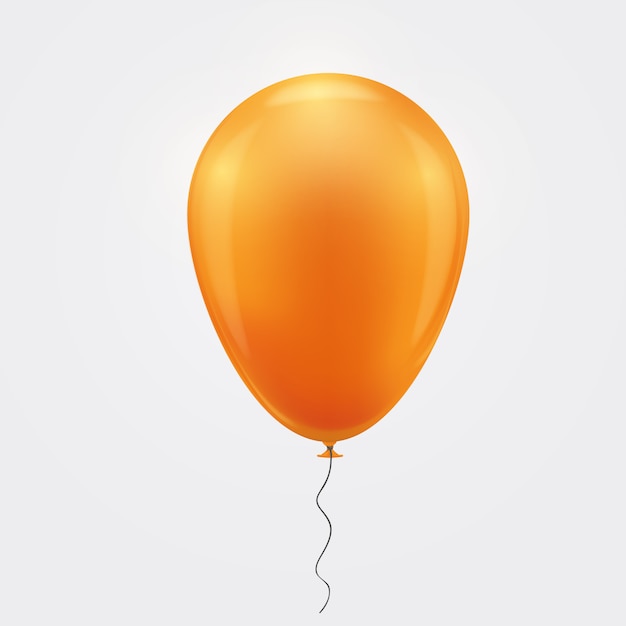 Orange realistic balloon.