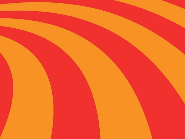 An orange and red background with a spiral pattern.