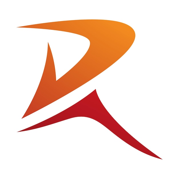 Оранжево-красная икона с буквой R
