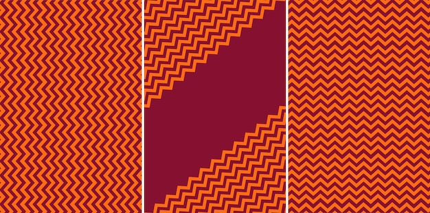 Orange red zigzags for background