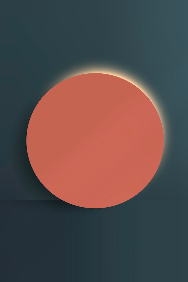 Vector orange round paper cut on blue background vector