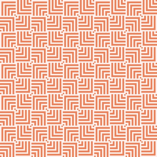 Vector orange seamless abstract geometric overlapping squares pattern