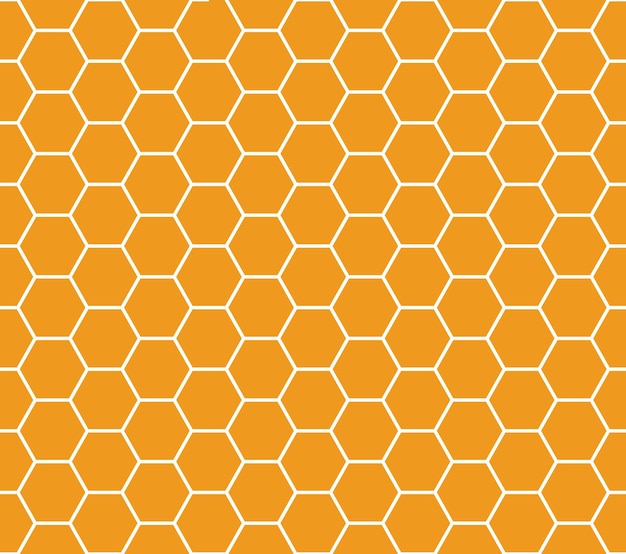 Orange Seamless Honeycomb Pattern