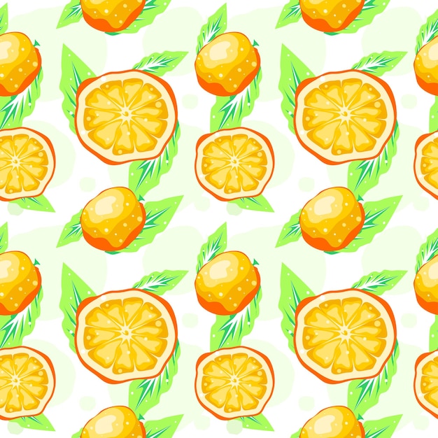 Orange seamless pattern vector design