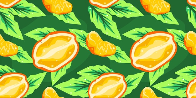 Orange seamless pattern vector design