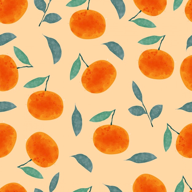 Vector orange seamless pattern.