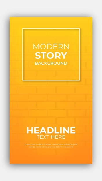 orange shiny Instagram stories background template design